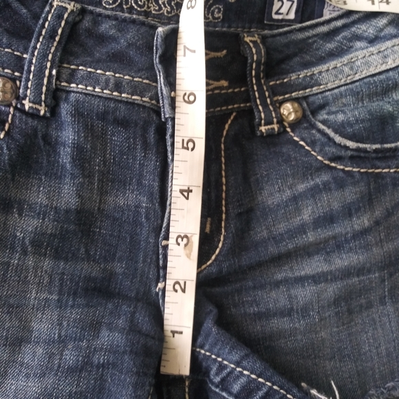 MISS ME Jean Shorts Embellished Flap Angel wings - Picture 7 of 12